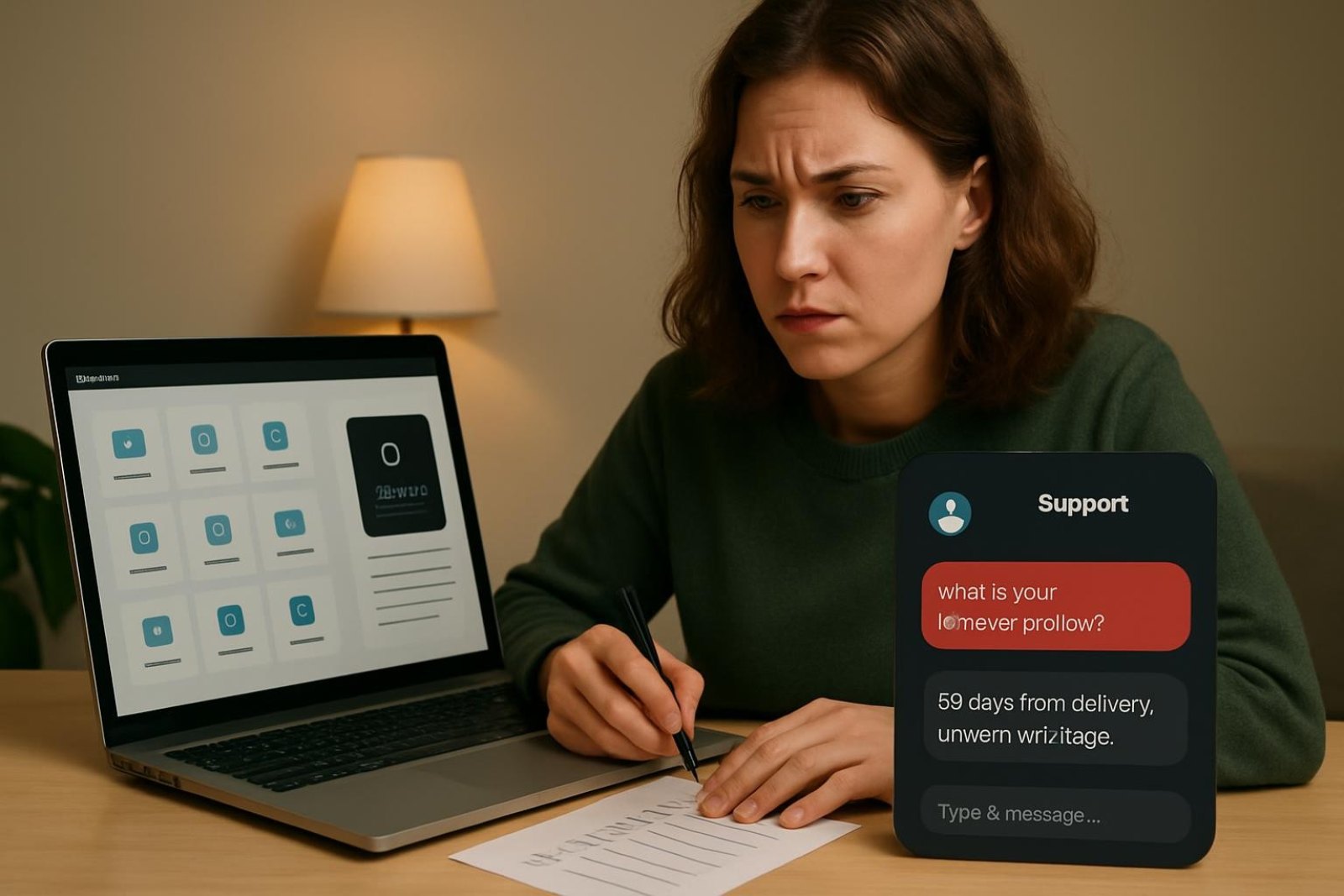 Eight-point checklist for testing an AI chatbot plugin on a WordPress site, next to the WordPress logo